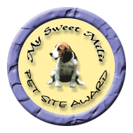 Click
on the Logo To Win My Sweet Mil Pet Site Award!