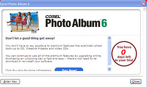 Corel Photo Album
Upgrade Reminder
Click to Enlarge!