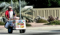 Unlicensed street vendor
selling uninspected food