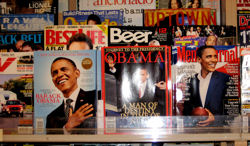 Obama continues to push 
Brad & Jolie off of the grocery
store's magazine shelves