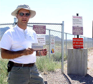 Alan at Area 51 Gate
click to find out the
real secrets