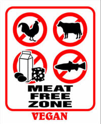Meat Free Zone sign