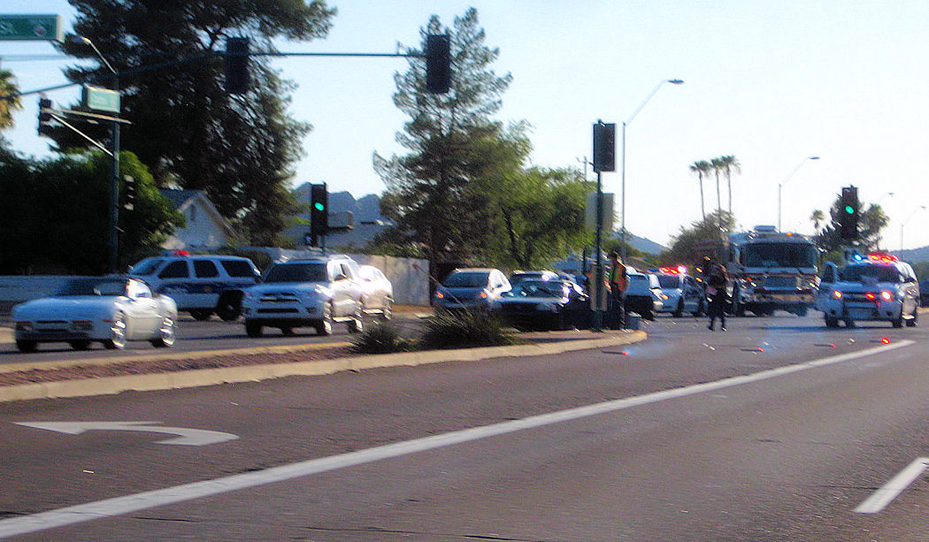 Accident photo #1, left to right street is name Cactus Road
