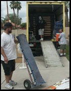 Packer's loading up moving truck