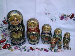 Poverennaya ten-piece nesting doll set