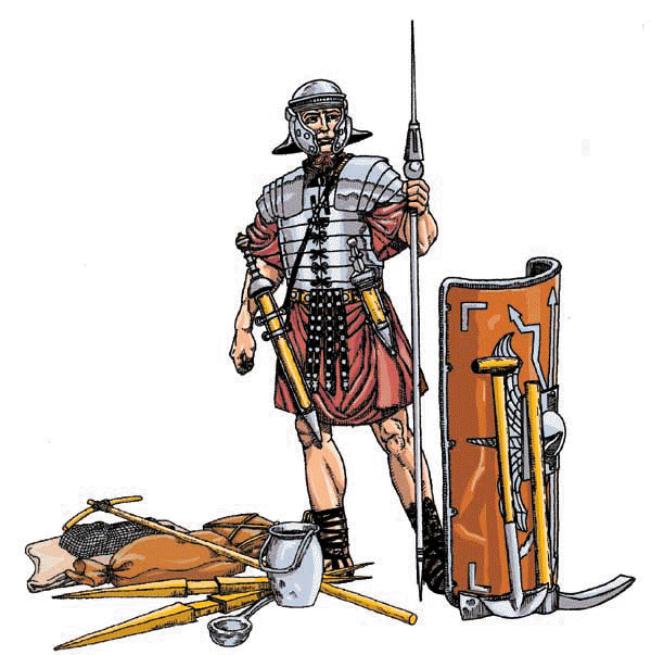 cartoon roman soldier
