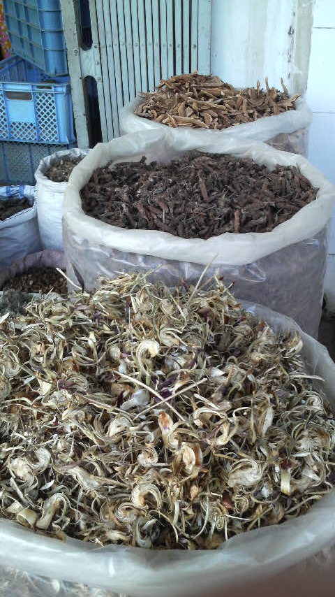 Chinese medicinal herbs for sale on the streets of Cho Lon in Ho Chi Minh City, Vietnam. Picture copyright Robert Sullivan 2010.