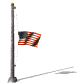 US flag half mast