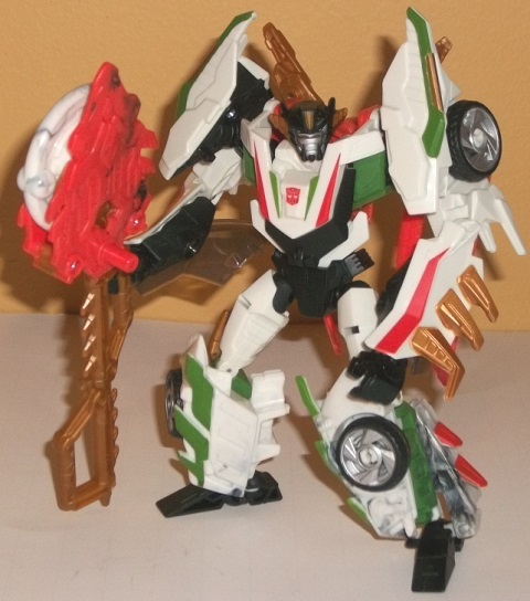 green and white transformer