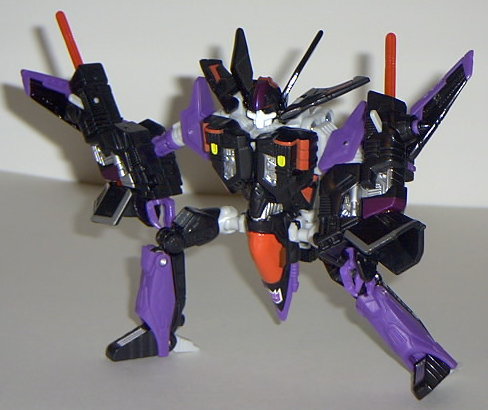 purple and black transformer