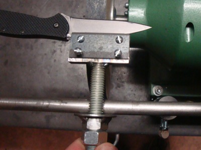 Knife Sharpening Site with paper wheels