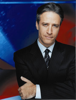 Jon Stewart from The Daily Show. Click to visit The Daily Show homepage. Note, this opens in a new window.