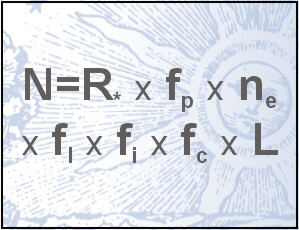 The Drake Equation. Click to learn more.