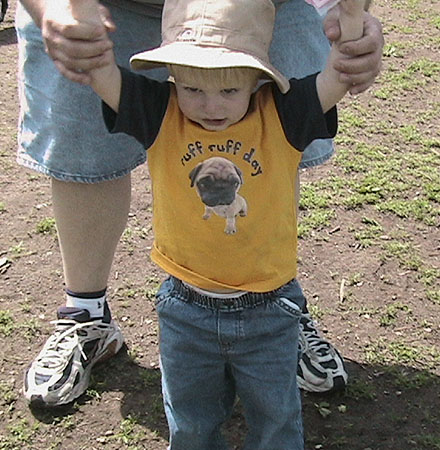 Chuck and Carrie Ross's son, Griffin. Wilbur lives with him too.