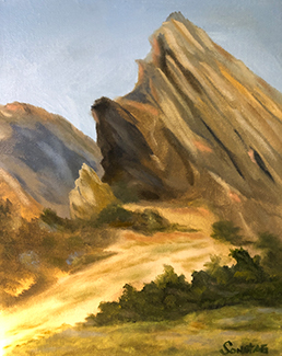 Painting of Vasquez Rocks