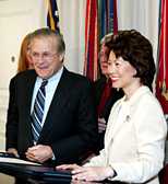 Rumsfeld and Chao