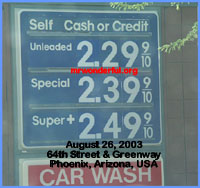 Greenway & 56th Street Gas Price