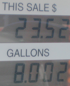 October 7, 2005.
Unleaded Regular
$2.939 per gallon.
Shell Station
Scottsdale, Arizona