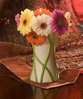 Gerbera Daisy Bouquet Tea Lite Candle Holder