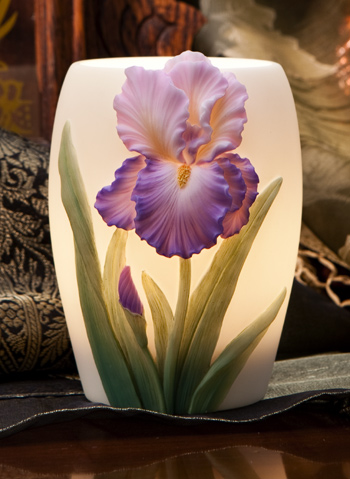 Purple Bearded Iris Night Lamp