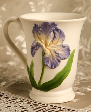 Blue Bearded Iris Coffee Mug