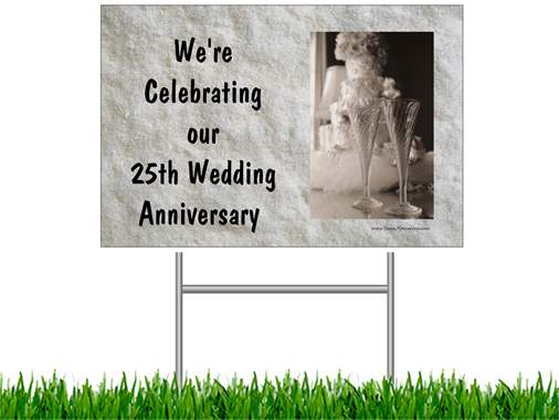 25th Wedding Anniversary Yard Sign