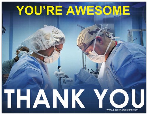 You're Awesome Medical Professionals Note Card
