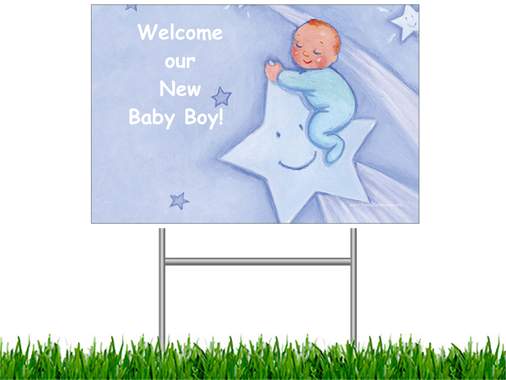 Welcome Our New Baby Boy! Lawn Sign