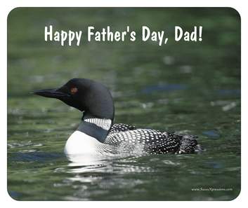 Happy Father's Day Loon Mouse Pad