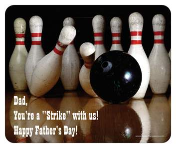 Happy Father's Day Bowling Mouse Pad