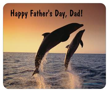 Happy Father's Day Whales Mouse Pad