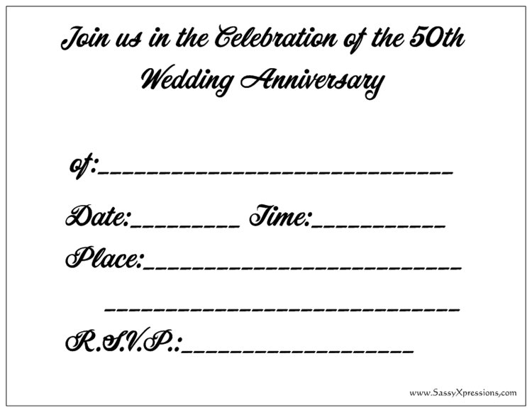Hands with Wedding Rings Wedding Anniversary  Invitations Back
