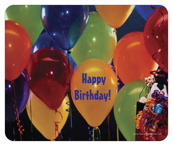 Happy Birthday Balloons Mouse Pad