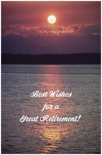Happy Retirement - Ocean Sunset Poster