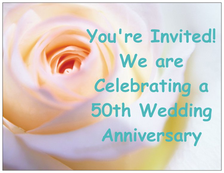 Rose Wedding Anniversary  Invitations Front