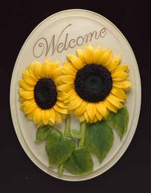Sunflower Welcome Plaque
