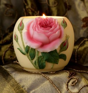 English Rose Votive Candle Holder