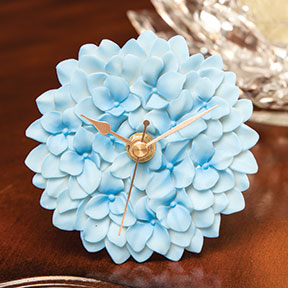 Blue Hydrangea Clock