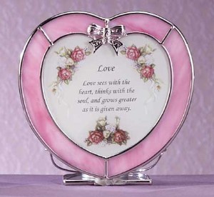 Heart Candleholder with Love