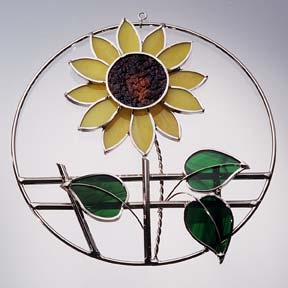 Stained Glass Sunflower Ring