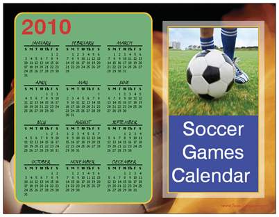 Soccer Calendar Magnet
