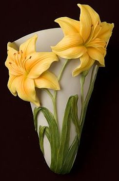 Daylily Wall Vase/Wall Pocket