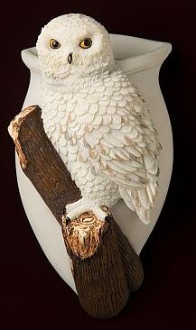 Snowy Owl Wall Vase/Wall Pocket