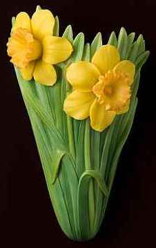 Jonquil Daffodil Wall Vase/Wall Pocket