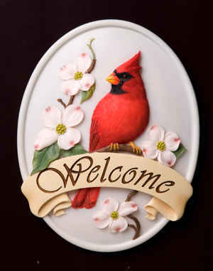 Cardinal Welcome Plaque