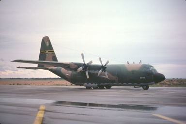 C-130B 58-034 of the 181st TAS Texas ANG at El
                  Paso in September, 1979