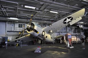 F4F-3 Bu. No. 12290 displayed aboard the USS Midway
                Museum San Diego.