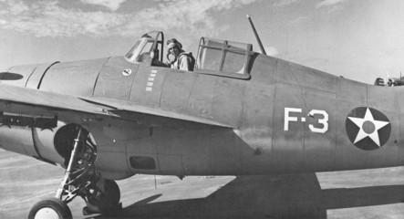 Butch O'Hare in a Grumman F4F-3