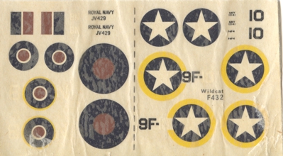 Frog F4F decals