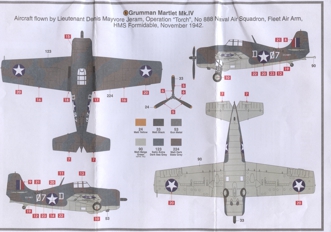 Airfix Martlet IV color guide